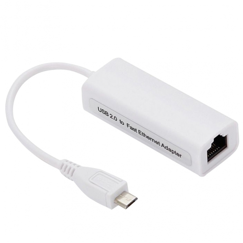 Micro USB 2.0 Fast Ethernet Netzwerkkonverter, wei