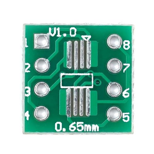 SMD Breakout Adapter fr SOP8 / SSOP8 / TSSOP8, 8 Pin, 0,65mm / 1,27mm