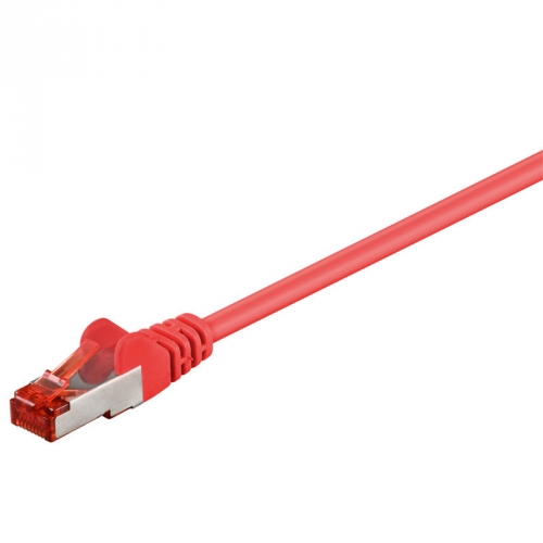 CAT 6 Netzwerkkabel, S/FTP, LS0H, rot - Lnge: 0,15 m