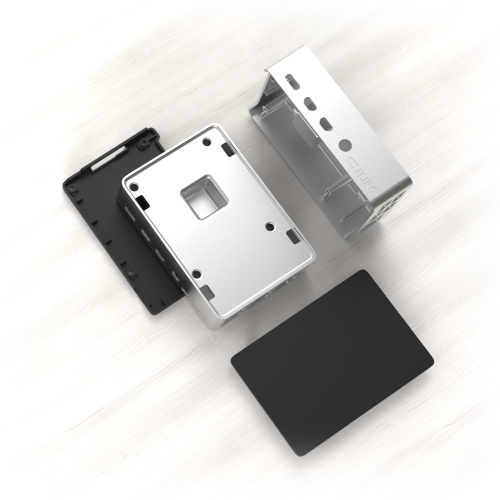 FLIRC Case - Aluminium Gehuse fr Raspberry Pi 4, silber/schwarz