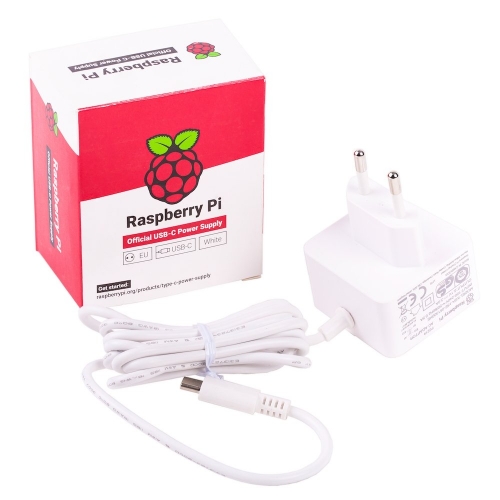 offizielles Raspberry Pi USB-C Netzteil 5,1V / 3,0A, EU, wei