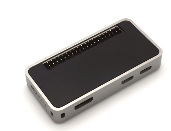 FLIRC Case - Aluminium Gehuse fr Raspberry Pi Zero, silber/schwarz