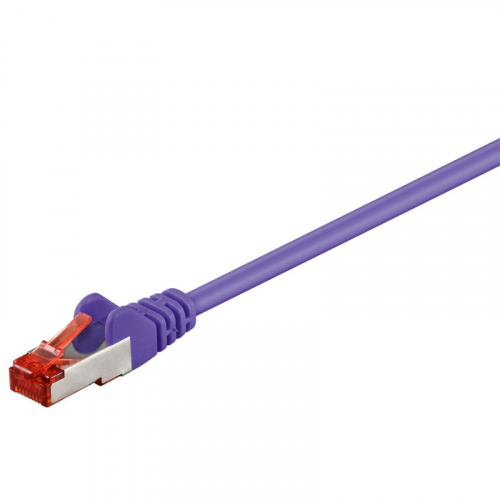 CAT 6 Netzwerkkabel, S/FTP, LS0H, violett - Länge: 0,25 m