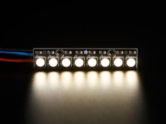 Adafruit NeoPixel Stick - 8 x 5050 RGBW LEDs - Natürliches Weiß - ~4500K