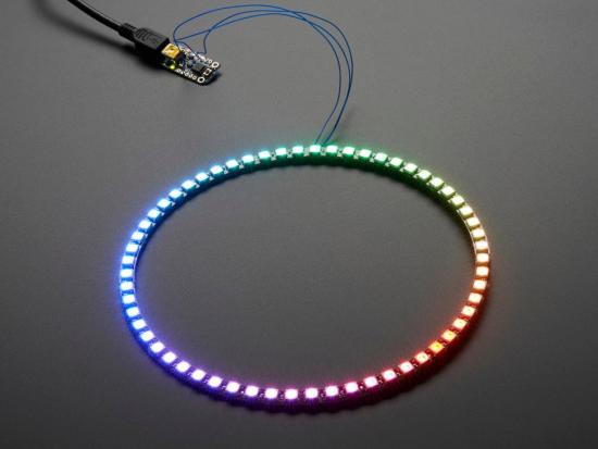 Adafruit NeoPixel 1/4 60 Ring - 5050 RGB LED mit integrierten Treibern
