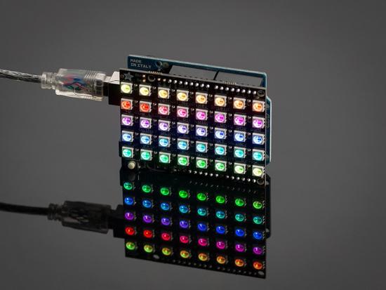 Adafruit NeoPixel Shield fr Arduino - 40 RGB LED Pixel Matrix