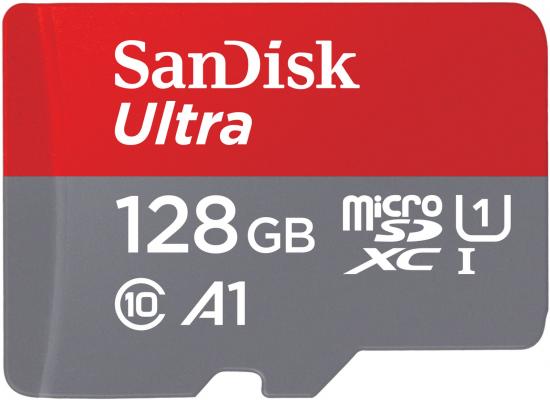 SanDisk Ultra microSDXC A1 120MB/s Class 10 Speicherkarte + Adapter 128GB