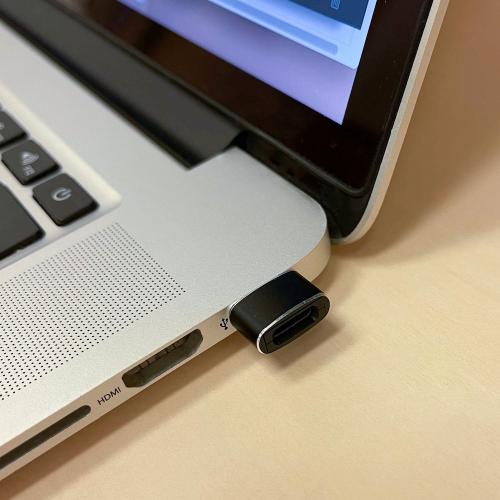 USB-C 2.0 Adapter, C Buchse - A Stecker, kompakte Bauform, schwarz