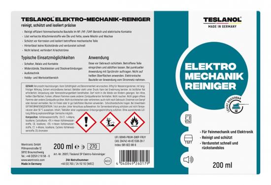 teslanol SP Elektro-Mechanik-Reinigerspray - Inhalt: 200 ml