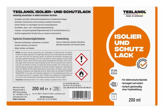 teslanol T7 Isolier- und Schutzlack / Plastikspray - Inhalt: 200 ml