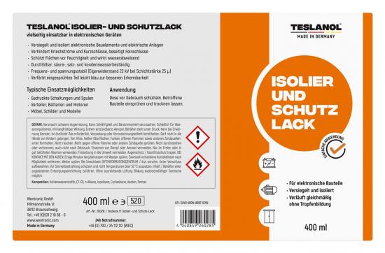 teslanol T7 Isolier- und Schutzlack / Plastikspray - Inhalt: 400 ml