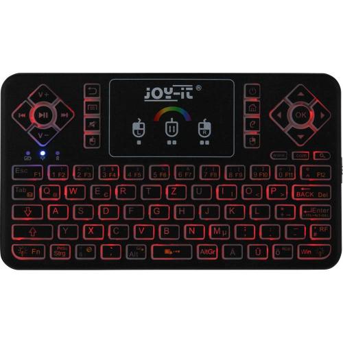 Mini Funk Tastatur mit Touchpad & RGB Beleuchtung - schwarz, DE Layout