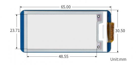 2,13 Zoll 212×104 ePaper Display Modul für Raspberry Pi Pico, rot/schwarz/weiß