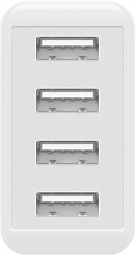 4 Port USB Ladegert / Netzteil, 4x USB-A, 30W, wei