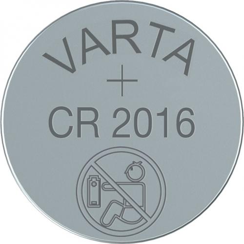 VARTA Knopfzelle Lithium CR2016, 5er Blister