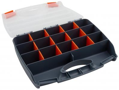 Werkzeug-Organizer / Sortimentskasten, variabel bis zu 17 Fächer, 320x255x60mm
