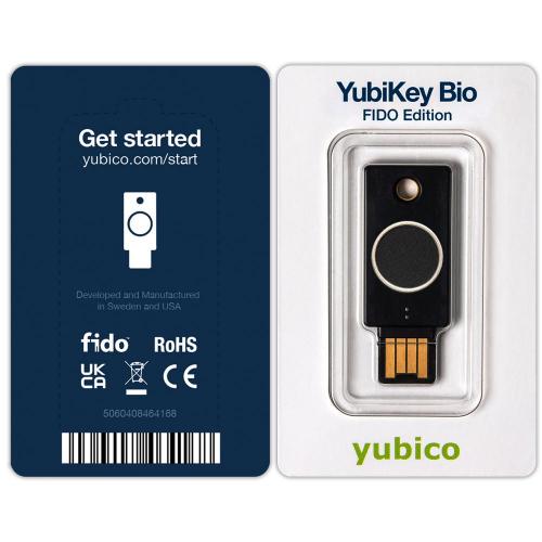 Yubico YubiKey Bio - FIDO Edition, biometrische Zweifaktor-Authentifizierung USB-A