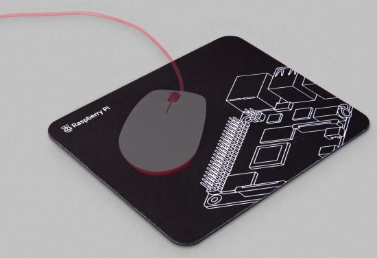 Raspberry Pi Mouse Mat / Mauspad v1, schwarz