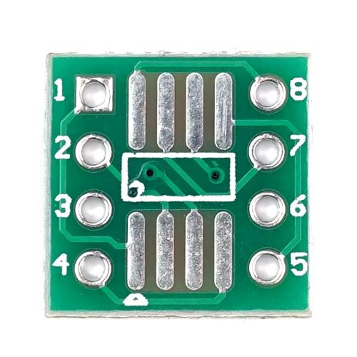 SMD Breakout Adapter für SOP8 / SSOP8 / TSSOP8, 8 Pin, 0,65mm / 1,27mm