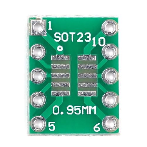 SMD Breakout Adapter fr SOT23 / SSOP10 / MSOP10, 10 Pin, 0,50mm / 0,95mm