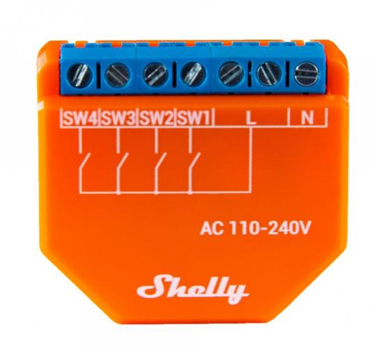 Shelly Plus i4, WLAN + Bluetooth Schalter- / Tasterschnittstelle