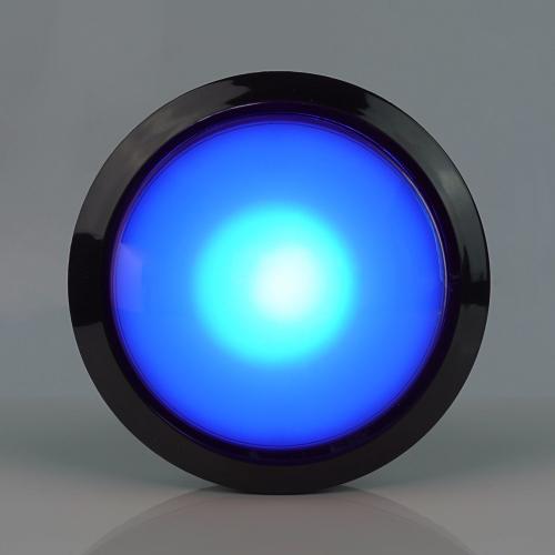 Massive Arcade Button, 100mm, beleuchtet (LED 12V DC) - Farbe: blau