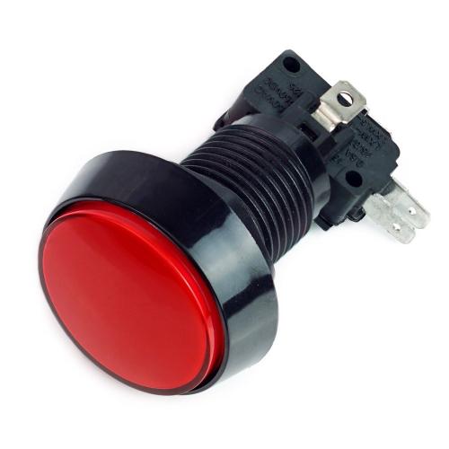 Arcade Button, 44mm, beleuchtet (LED 12V DC) - Farbe: rot