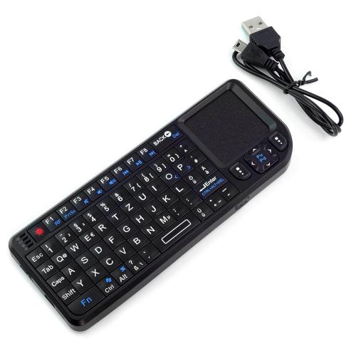 Mini Funk Tastatur mit Touchpad & Beleuchtung - schwarz, DE Layout