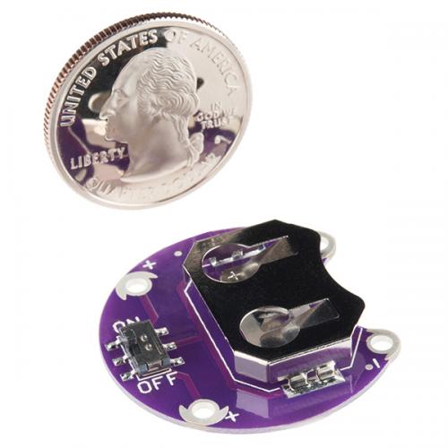 LilyPad Knopfzellen-Batteriehalter, mit Schalter, 20mm