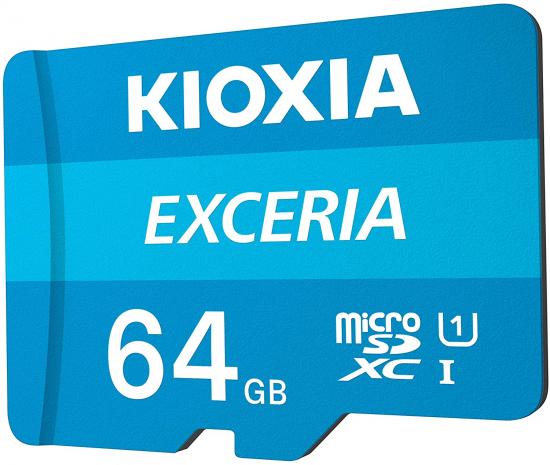 KIOXIA Exceria microSDHC Class 10 Speicherkarte + Adapter 64GB