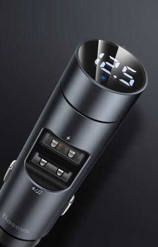 Baseus Energy Column, KFZ Ladegerät 3,1A mit Bluetooth / USB FM Transmitter, silber