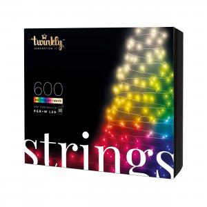 Twinkly Strings, Multicolor & weie Edition, schwarz, 600 LEDs