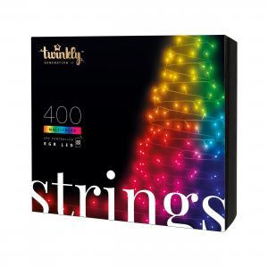 Twinkly Strings, Multicolor Edition, schwarz, 400 LEDs