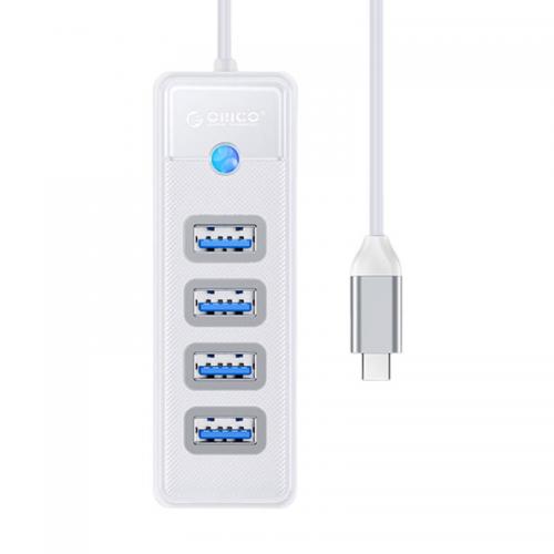 Orico Hub Adapter USB-C zu 4x USB 3.0, 0,15m, Wei
