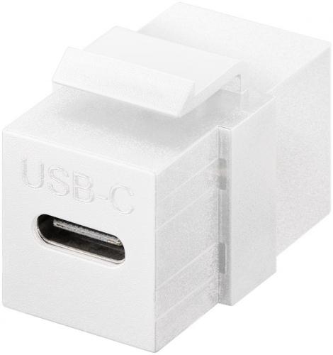 Keystone Modul USB-C Buchse - USB-C Buchse, USB 3.2 Gen 2 (10 Gbit/s), wei