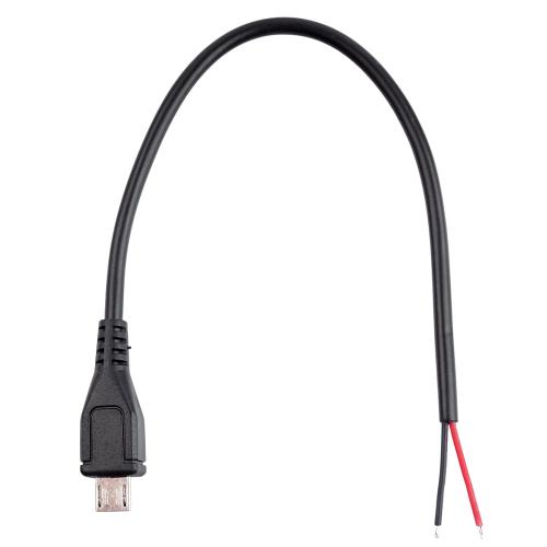 Micro USB Kabel mit offenem Kabelende zur Stromversorgung - Länge: 0,20 m