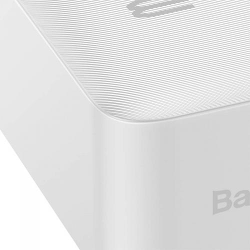 Baseus Bipow Powerbank, 30.000mAh, 2x USB + USB-C, 20W, wei