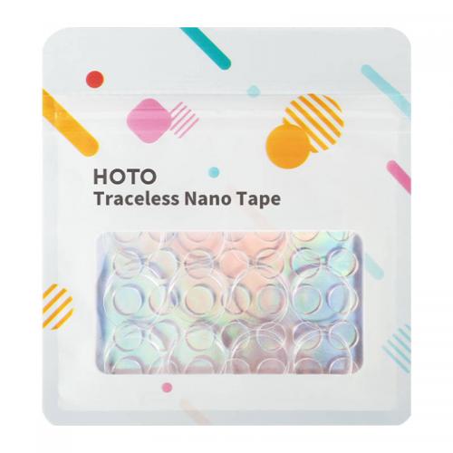 HOTO Traceless Nano Tape, rckstandsfrei ablsbares doppelseitiges Klebeband, rund, 81 Stck