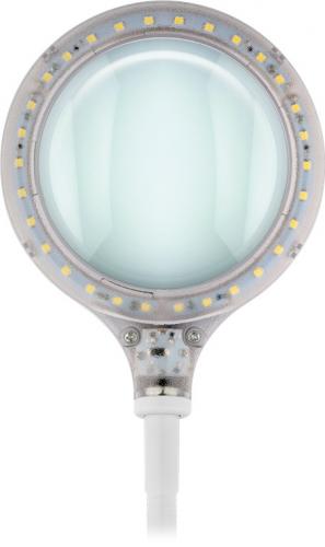 Kaltlicht LED Klemm Lupenleuchte mit 30 SMD LEDs und flexiblem Schwanenhals, 6W, wei