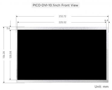 Waveshare 10,1 Zoll DVI-Displaymodul: Fr Raspberry Pi Pico, 1024600 Pixel, LCD IPS-Panel 