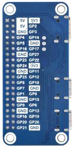 Waveshare RP2040-PiZero Development Board: 264KB SRAM, 16MB NOR-Flash, 40PIN GPIO, DVI