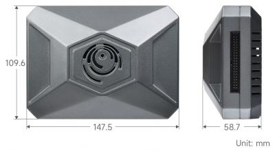 Waveshare Aluminum Case (Typ F) fr Jetson Nano Development Kit, inkl. GPIO-Adapter + Zubehr