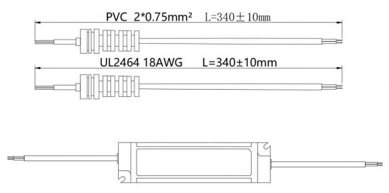 Wasserdichter LED Treiber, Slim, 24V DC, 2,5A, 60W