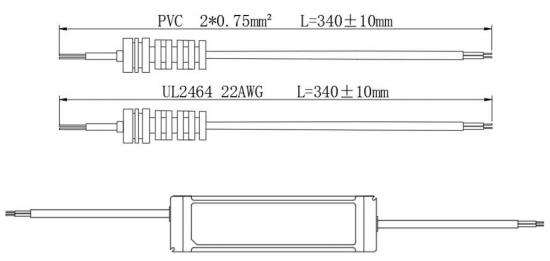 Wasserdichter LED Treiber, Slim, 24V DC, 1,66A, 40W