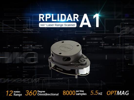 Seeed RPLIDAR A1, 360-Grad 2D-Laserscanner, 12m Reichweite, 8000 Messungen pro Sekunde 