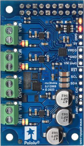 Pololu Motoron M3H550 Triple Motor Controller Kit fr Raspberry Pi, GPIO, I2C, 1,8 - 22 V, stapelbar