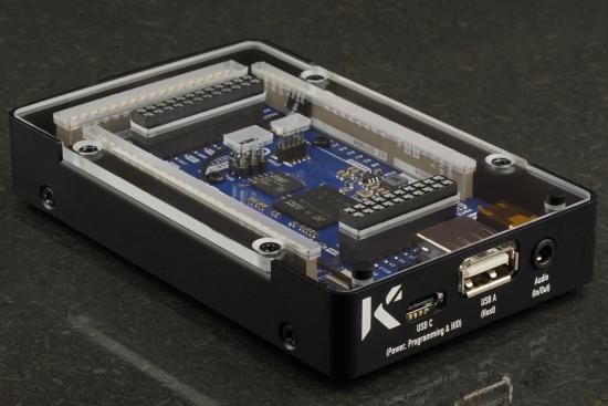 KKSB Gehuse fr Arduino Giga R1 WiFi, Aluminium/Stahl, sandgestrahlt, eloxiert, schwarz