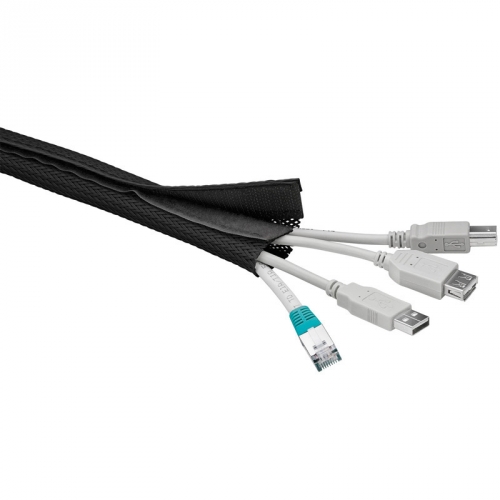 Flexibler Kabelkanal mit Klettverschluss, schwarz, 51mm - Lnge: 2,00 m