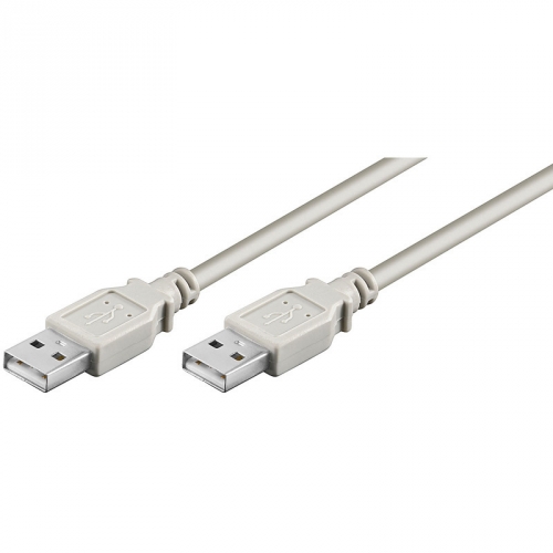 USB 2.0 Hi-Speed Kabel A Stecker – A Stecker grau - Länge: 3,00 m