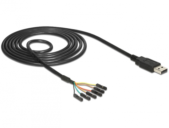 Adapterkabel USB - Seriell-TTL 6 Pin Pinheader Buchse einzeln (3,3V) 1,80m